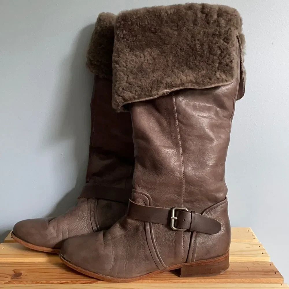 Dolce Vita Knee High Real Fur Boots